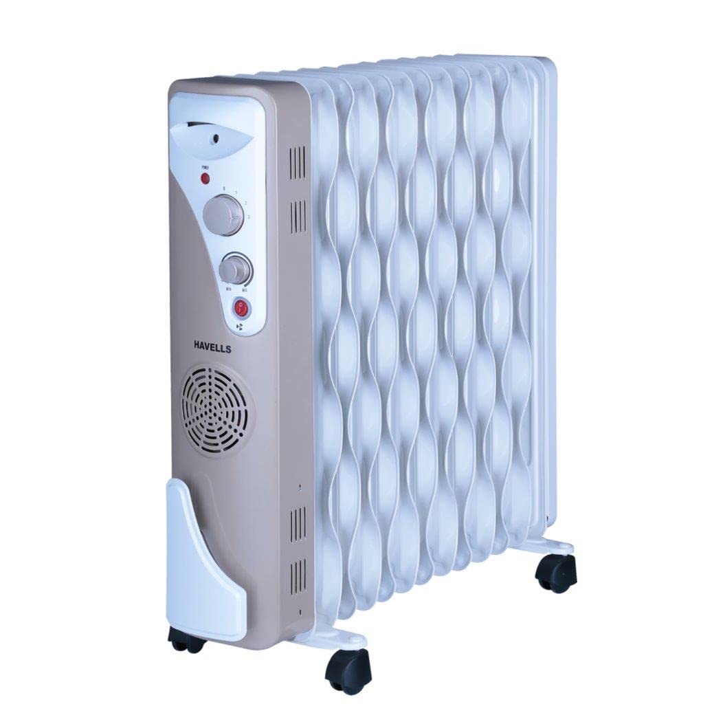 HAVELLS ROOM HEATER OFR 13 WAVE FINS WITH FAN 2900W, Beige